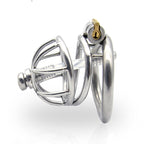 Premium stainless steel chastity lock with secure locking design