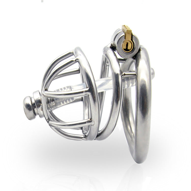 Premium stainless steel chastity lock with secure locking design