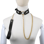 Bondage Neck Collar with Pull Chain