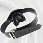 Latex Leather Gag for Self Bondage