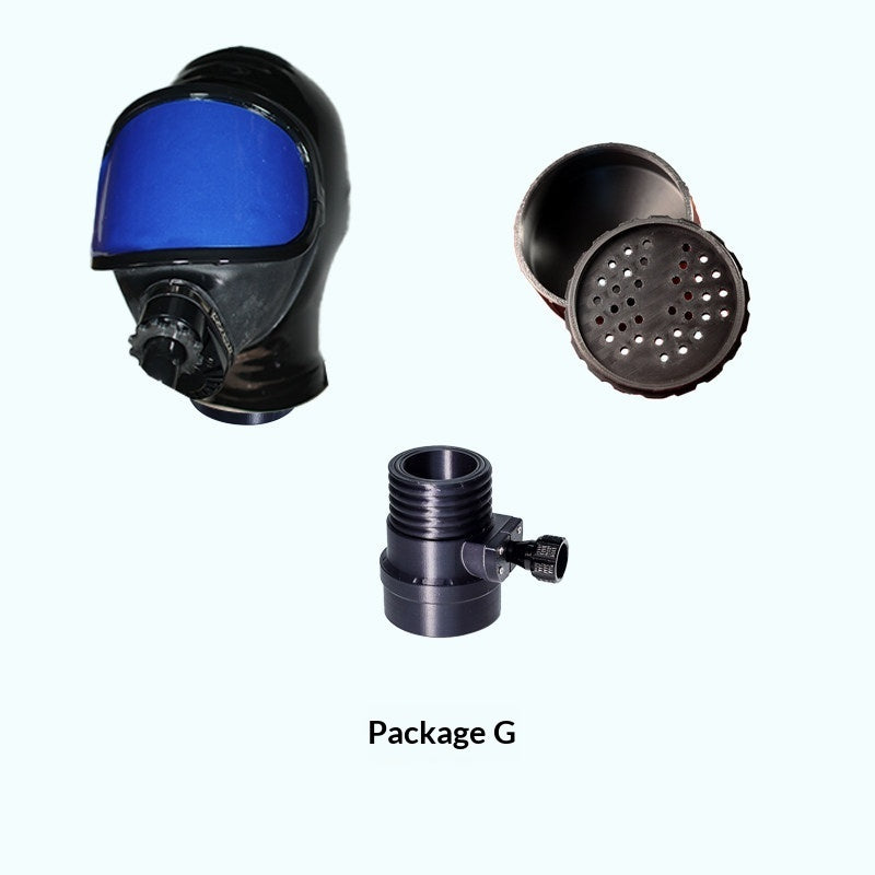 Curved large field latex breath play mask
