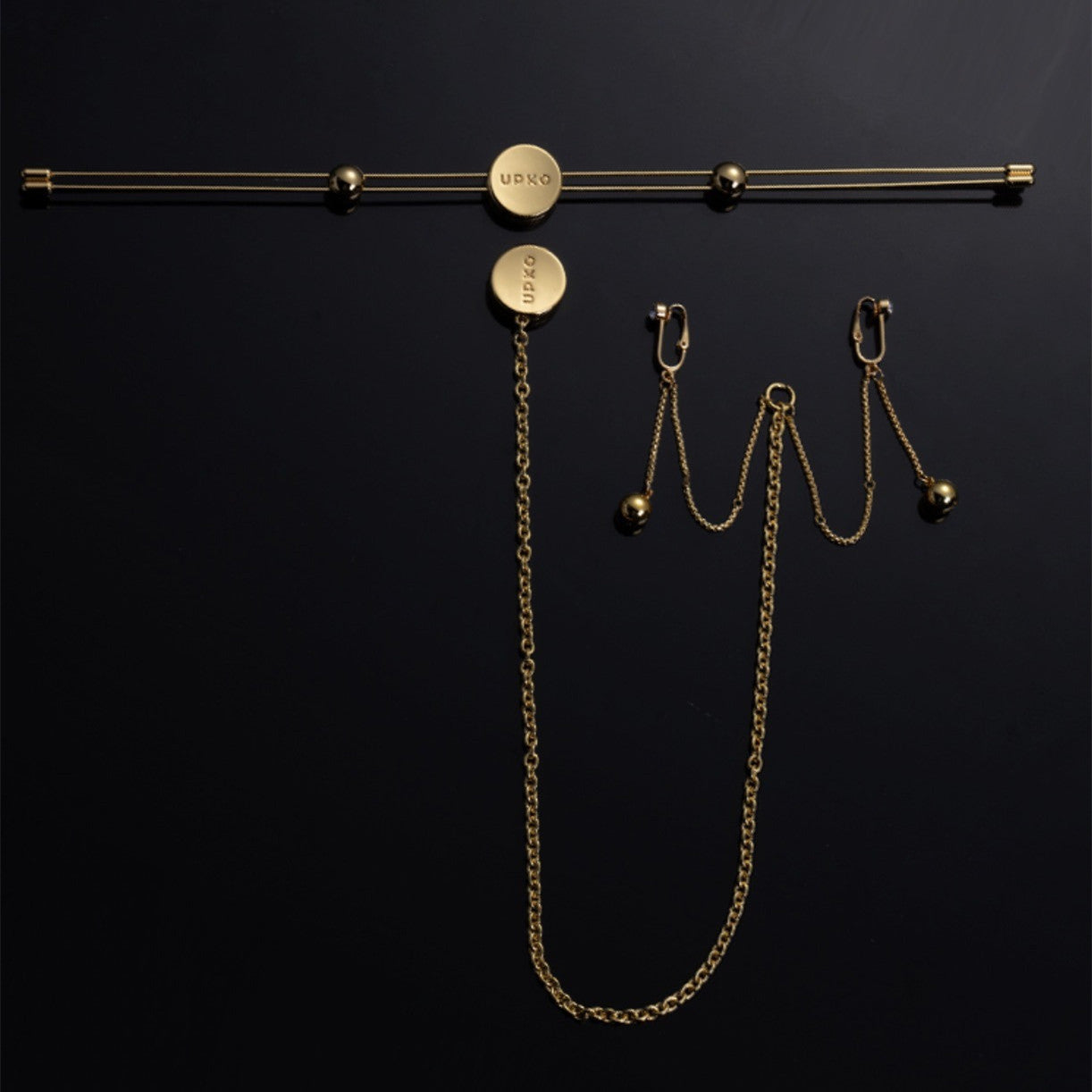 Zinc alloy magnetic clamp with connecting chain