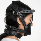Black Leather Head Harness ® DOMINA STORE