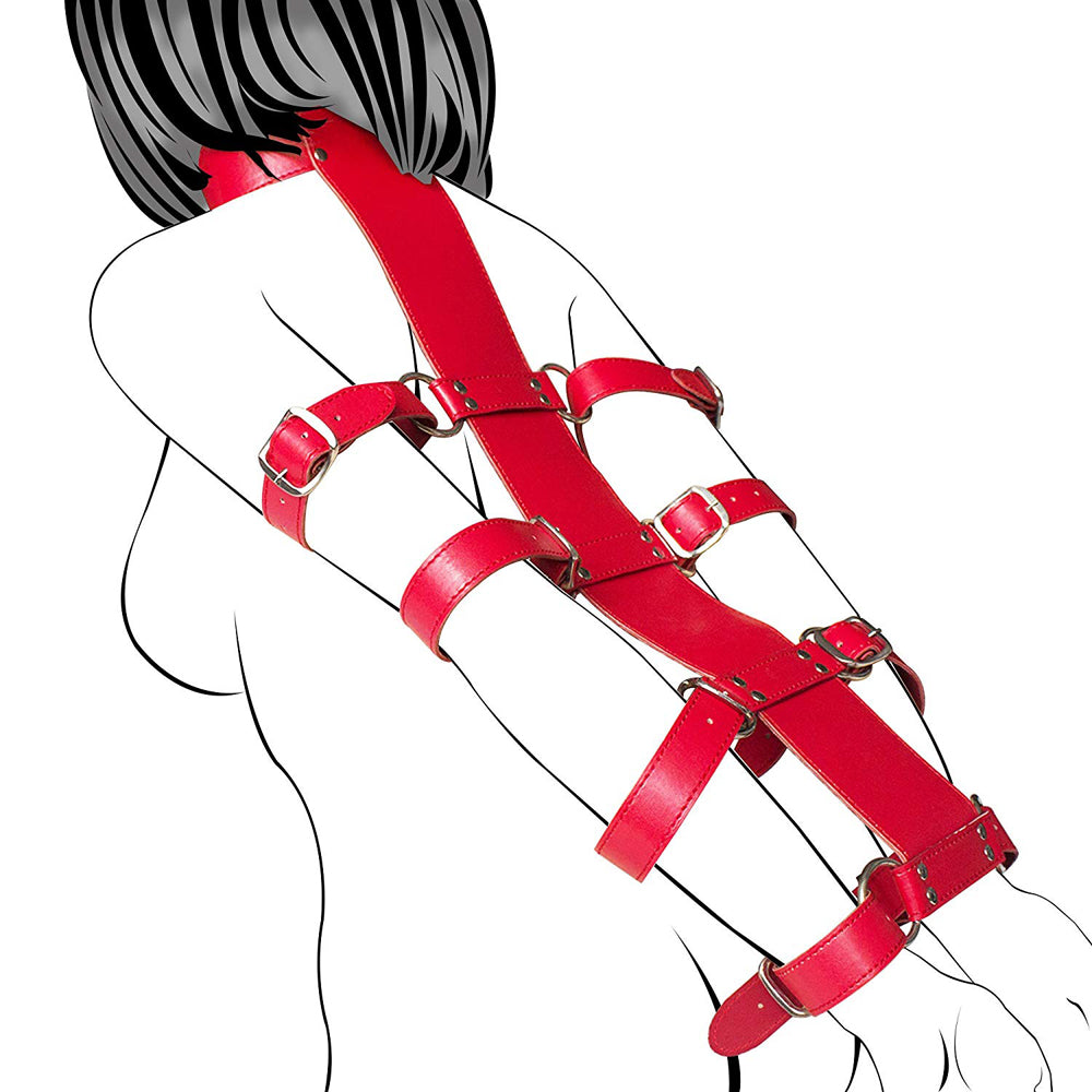 Lockable Leather Armbinder Strap