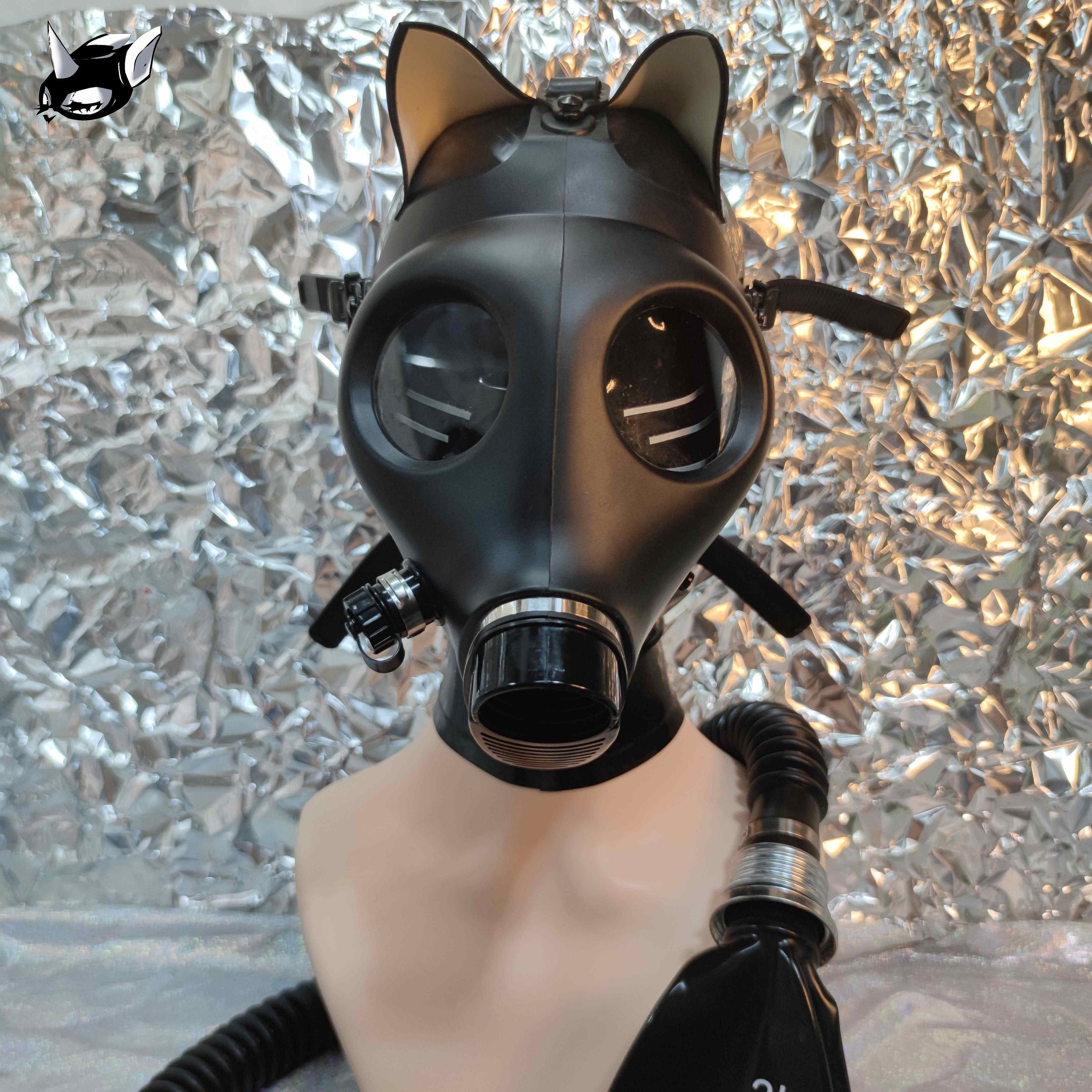 Latex Bondage Maske für Selbstfesselung