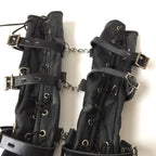 Laced Armbinder Restraint – Back Bondage Leather Gloves