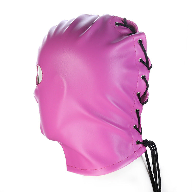 Black PU Leather Hood ® DOMINA STORE