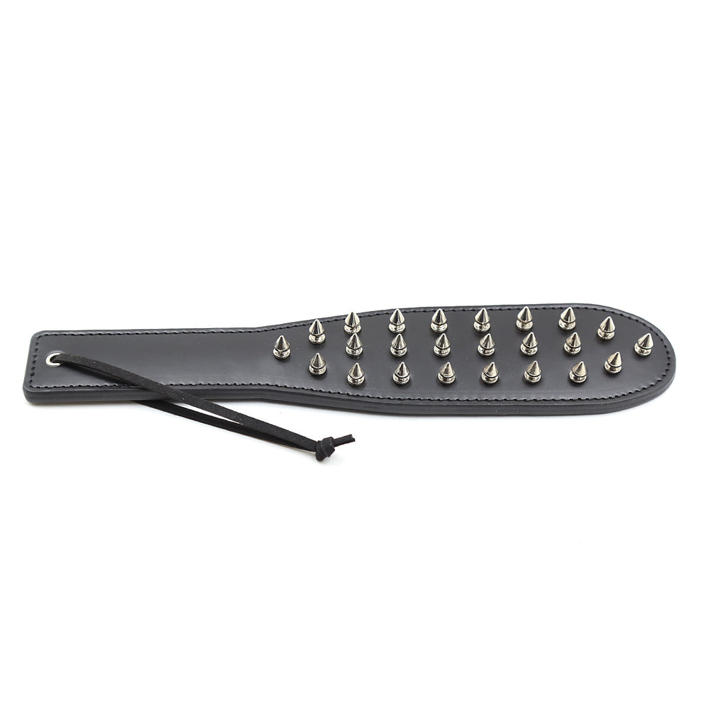 Spiked Leather BDSM Paddle – Self Bondage Spank Tool USA