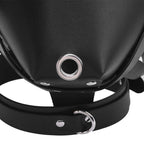 Men’s Bondage Hood – Black PU Leather Adjustable Buckle