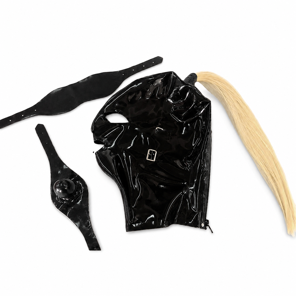 Headgear Latex Gag For slaves ® BREATHPLAY SHOP