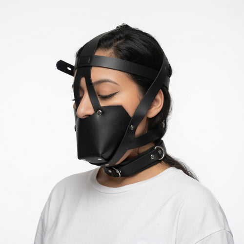 Black Leather Head Harness ® BREATHPLAY SHOP