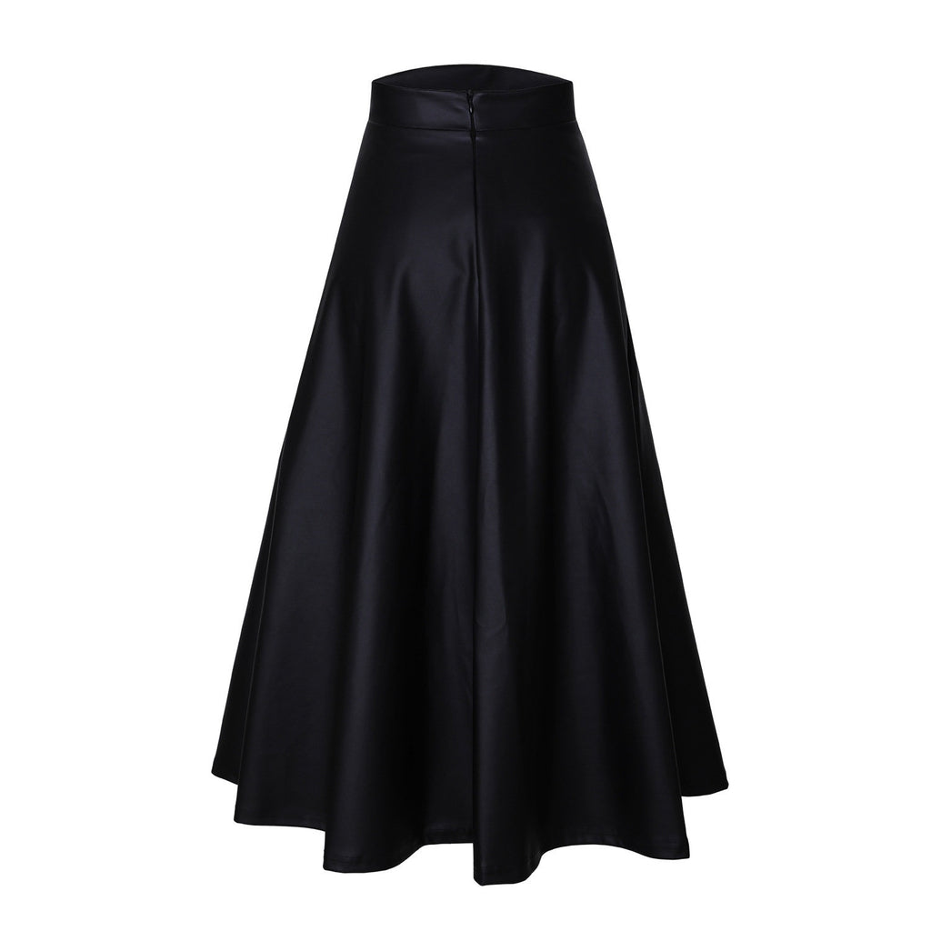 Leather Skirt Mid-Length