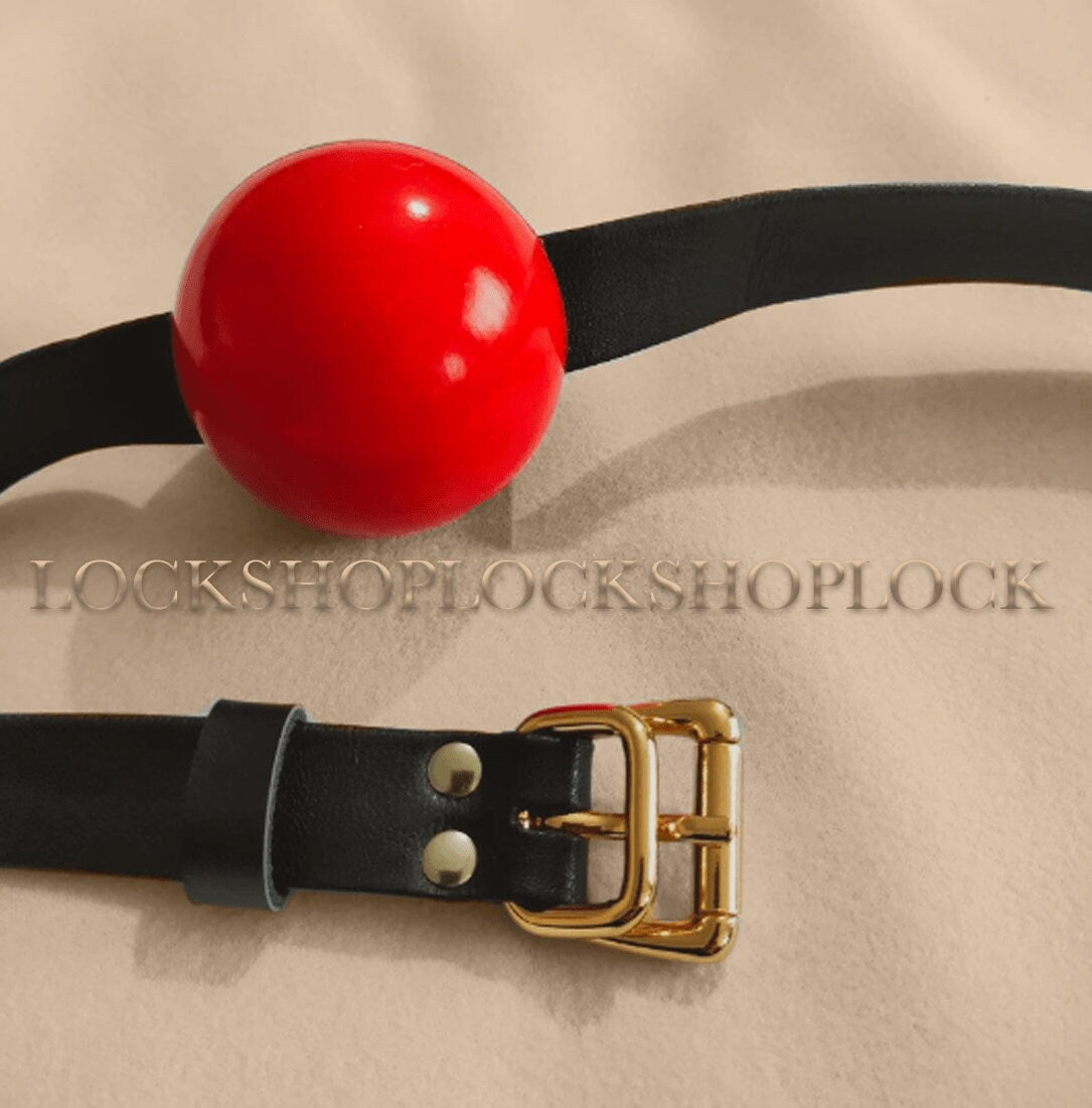 Red Ball Gag 5cm – Soft Silicone BDSM Gag for Bondage Play