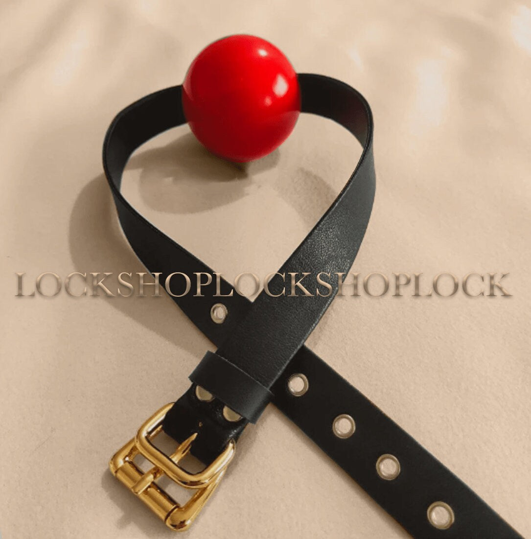 Red Ball Gag 5cm – Soft Silicone BDSM Gag for Bondage Play