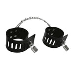 Leather BDSM Cuffs - Secure Slave Handcuffs 