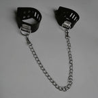 Leather BDSM Cuffs - Secure Slave Handcuffs 
