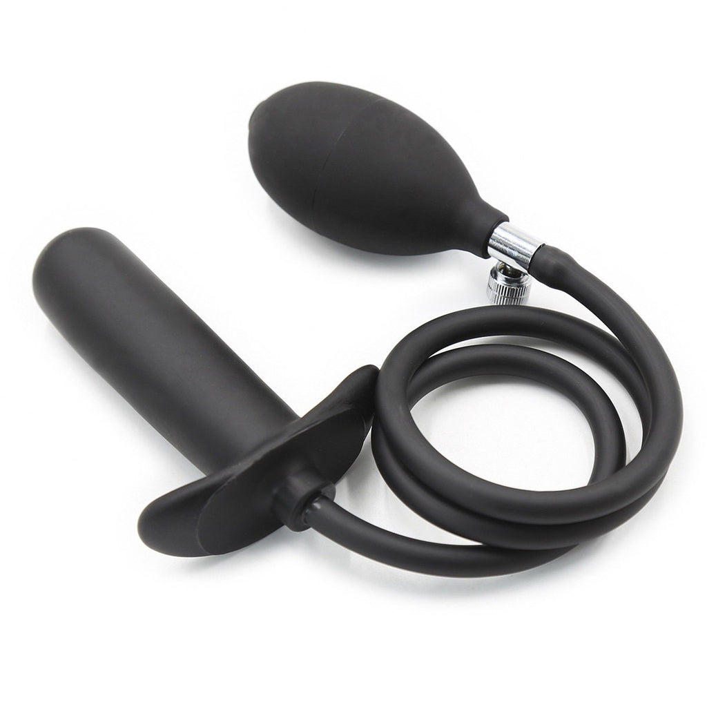 Inflatable Rubber Anal Plug for Bondage & Self Play 