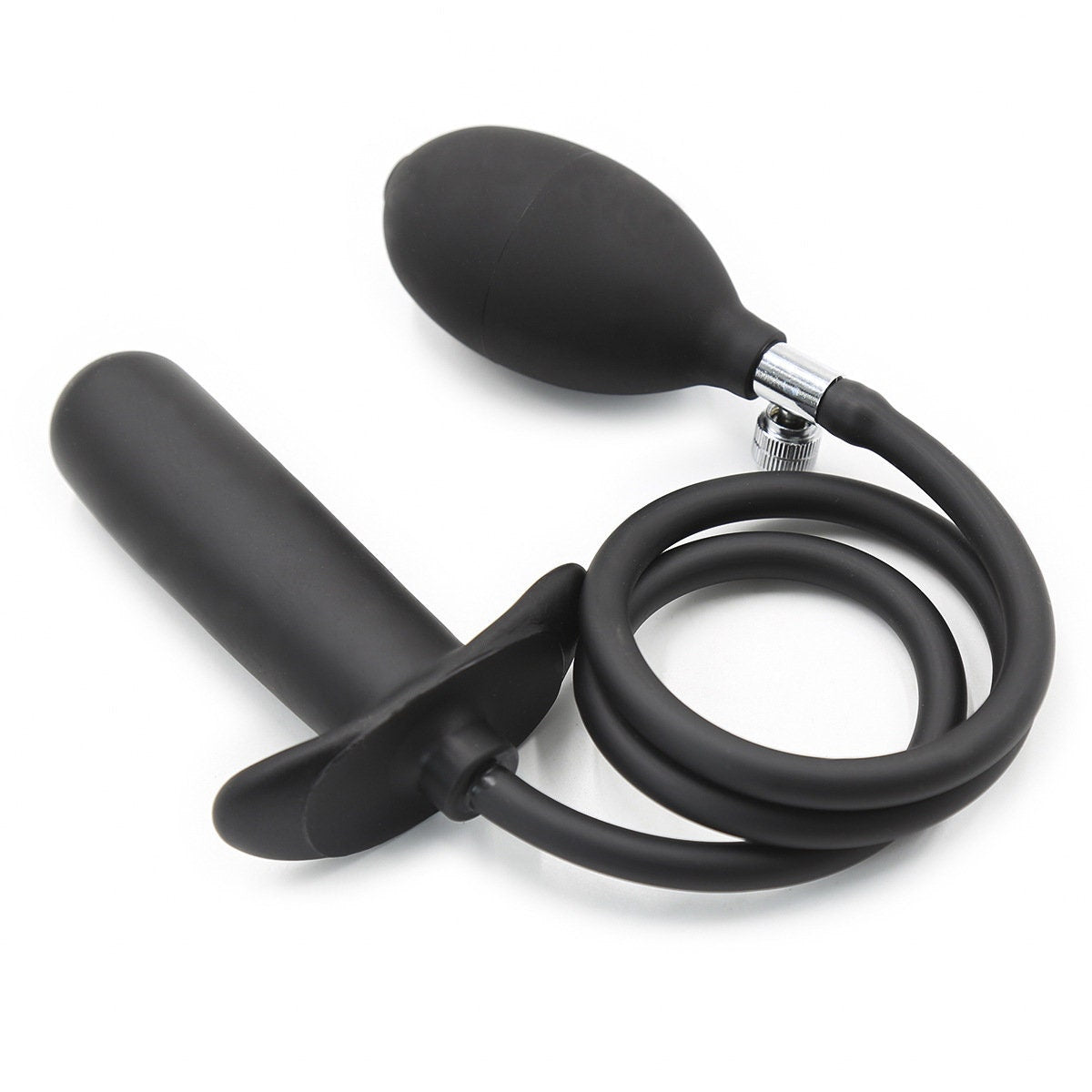 Inflatable Rubber Anal Plug for Bondage & Self Play 