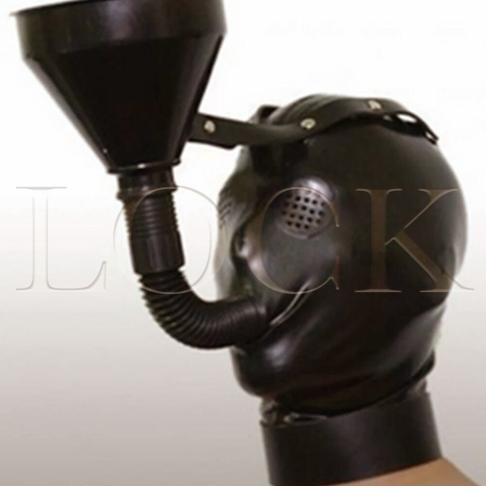 Latex Hood Pee Funnel – BDSM Bondage Gear 