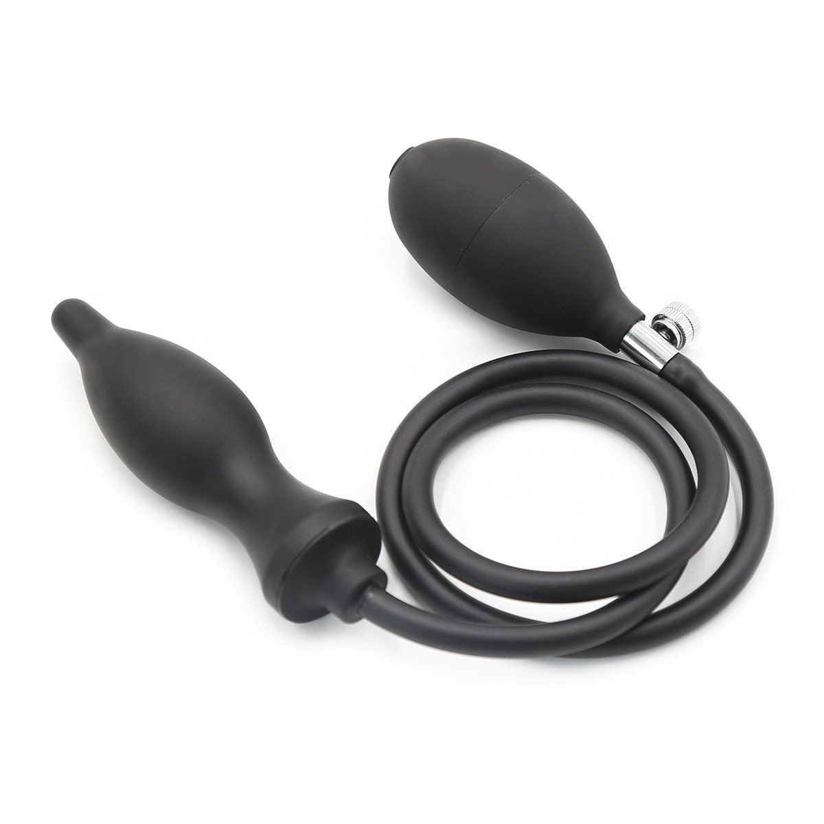 Inflatable Rubber Anal Plug for Bondage & Self Play 