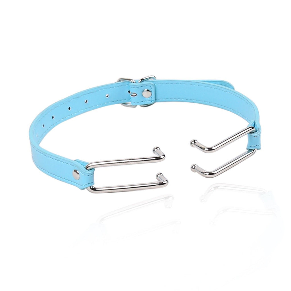 Leather open mouth restrictive steel gag ® DOMINA STORE