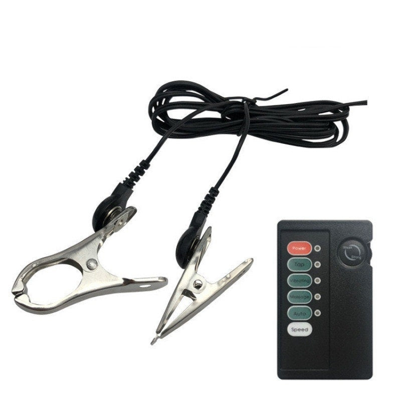 Stainless Steel Electric Shock Nipple Clip ® DOMINA STORE