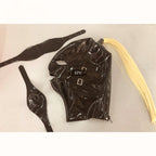 Latex Bondage Headgear Gag for Slaves 