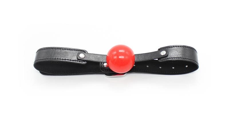 Leather Red Ball Gag ® DOMINA STORE