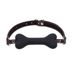 Bone Silicone Leather Gag ® DOMINA STORE