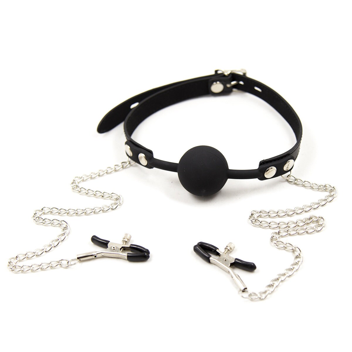 Bdsm Ball Gag Nipple Clamp ® DOMINA STORE