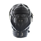Leather Bondage Hood for Slaves