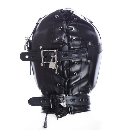Black/Pink Leather Thick Hood  ® BREATHPLAY SHOP